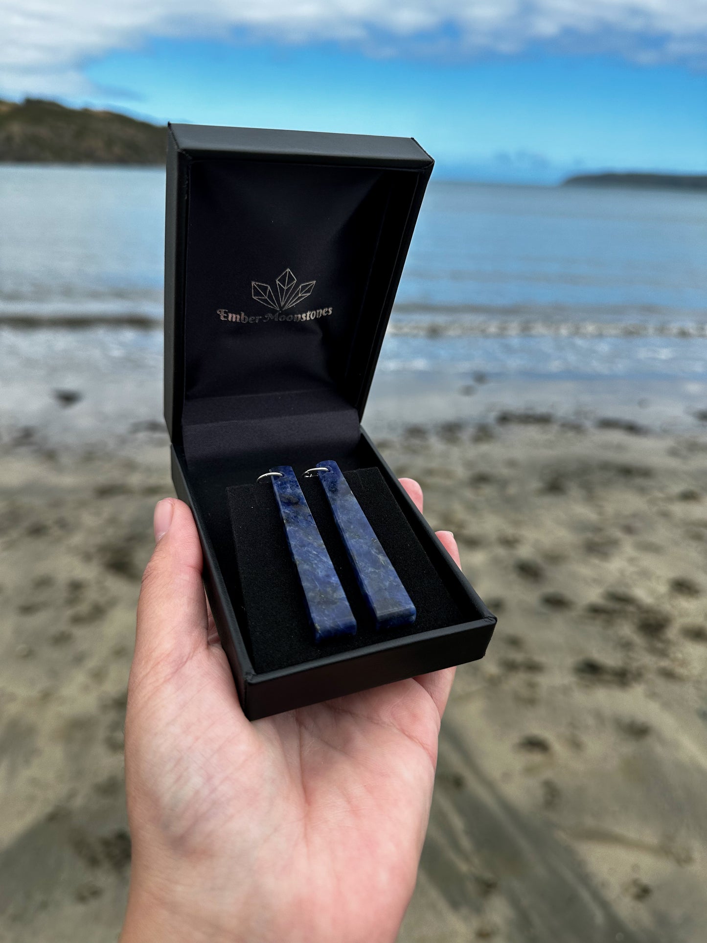 Sodalite earrings hand made