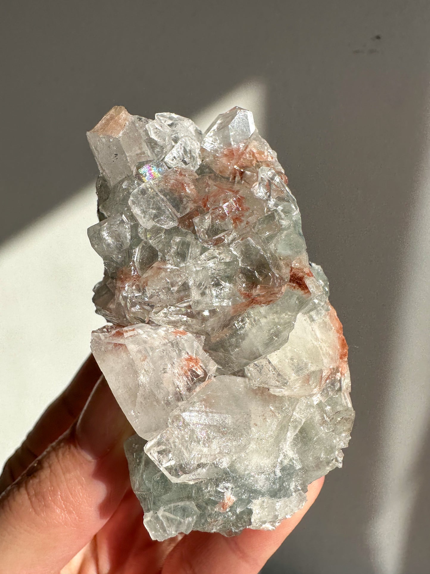 Apophyllite and Red Heulandite