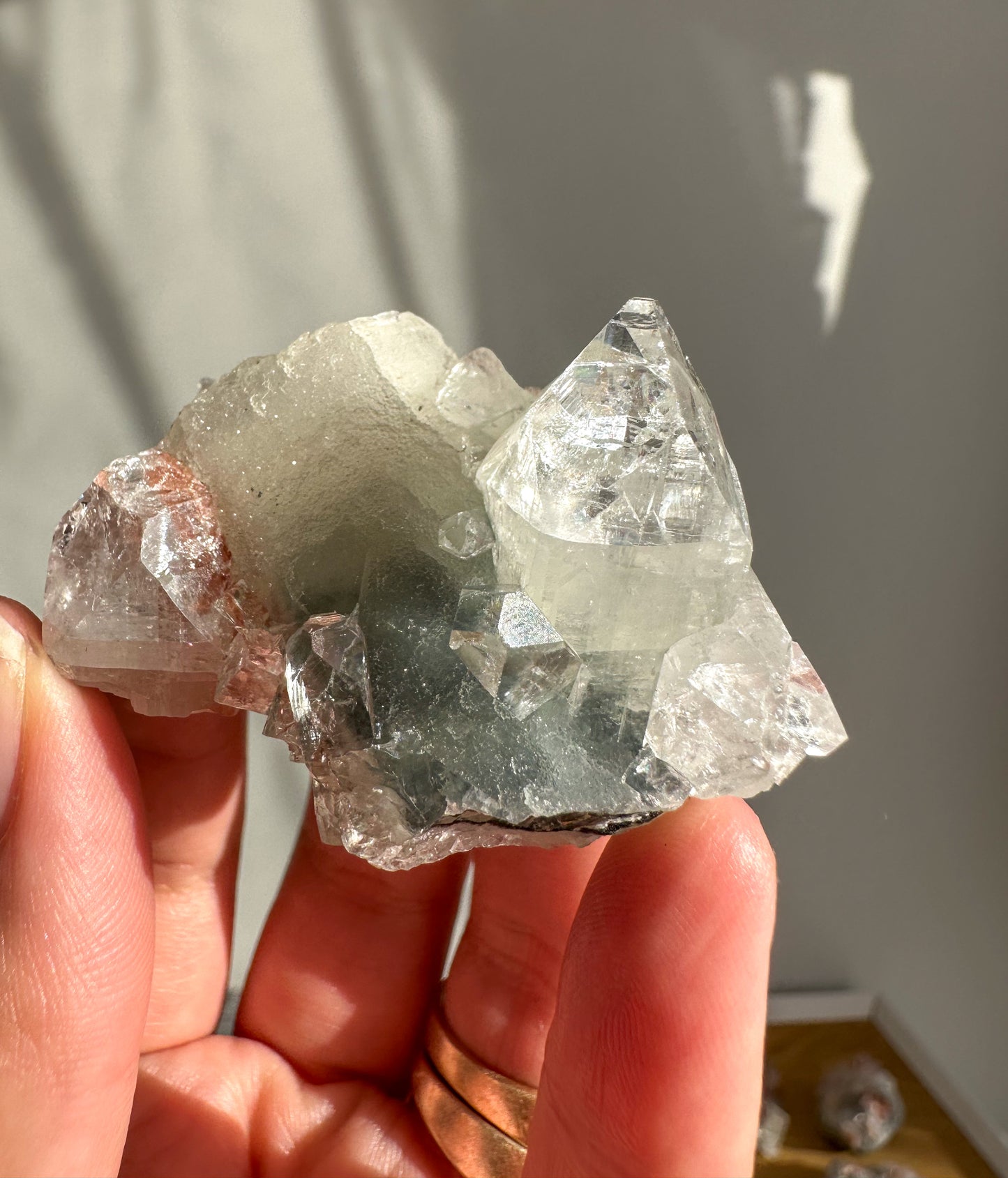 Apophyllite with Red Heulandite