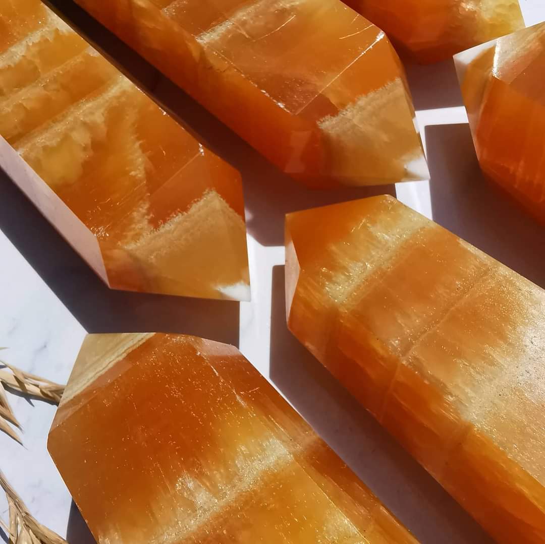 Orange Calcite Tower #1