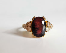 Load image into Gallery viewer, Ruby &amp; Diamond Set Gold Ring
