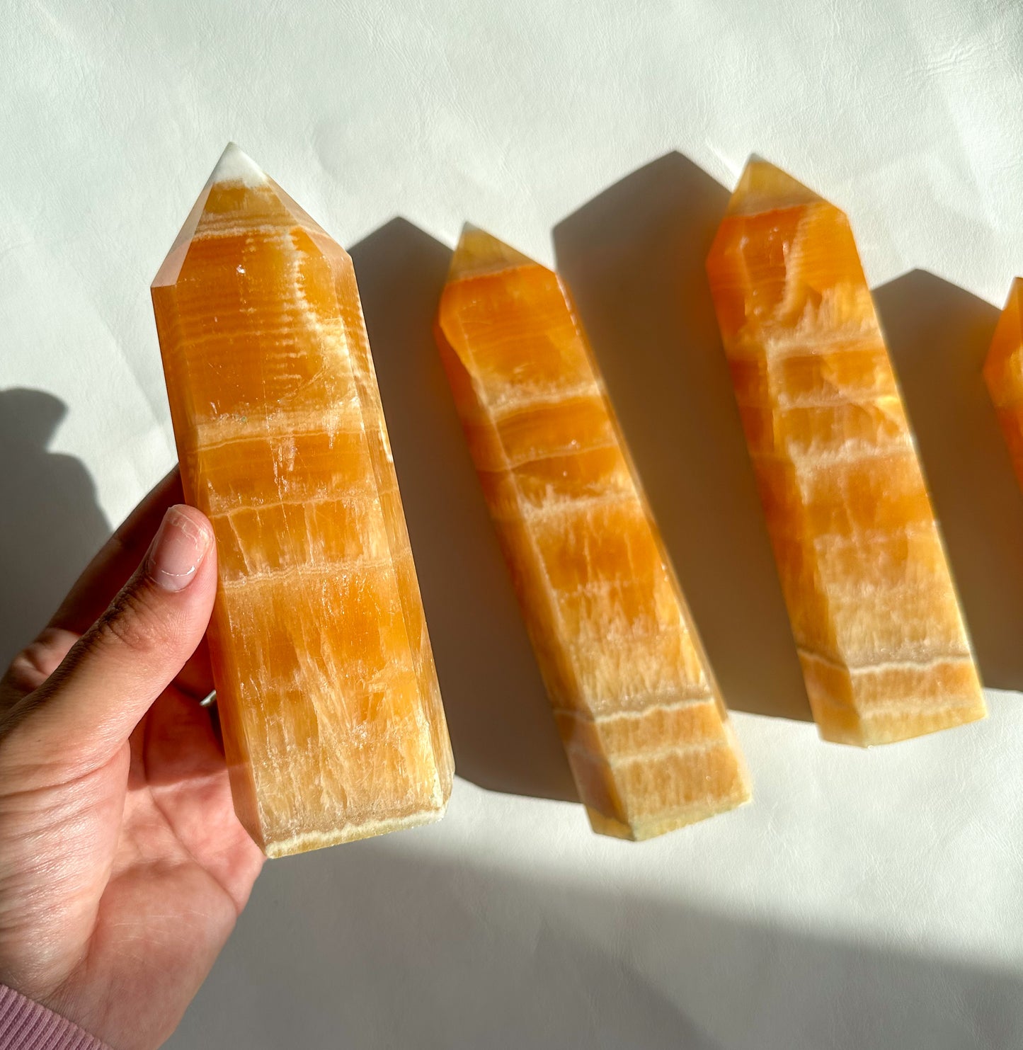 Orange Calcite Tower #1