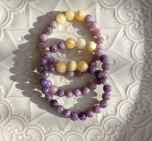 Load image into Gallery viewer, Lepidolite with Orange Calcite Bracelets
