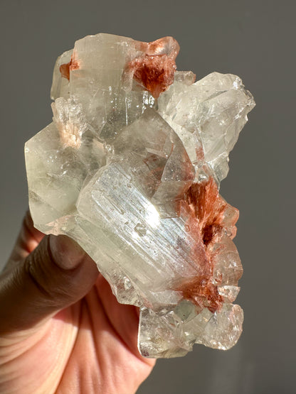 Apophyllite with Red Heulandite