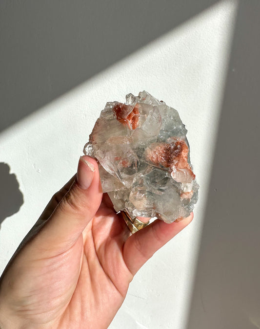 Apophyllite with Red Heulandite