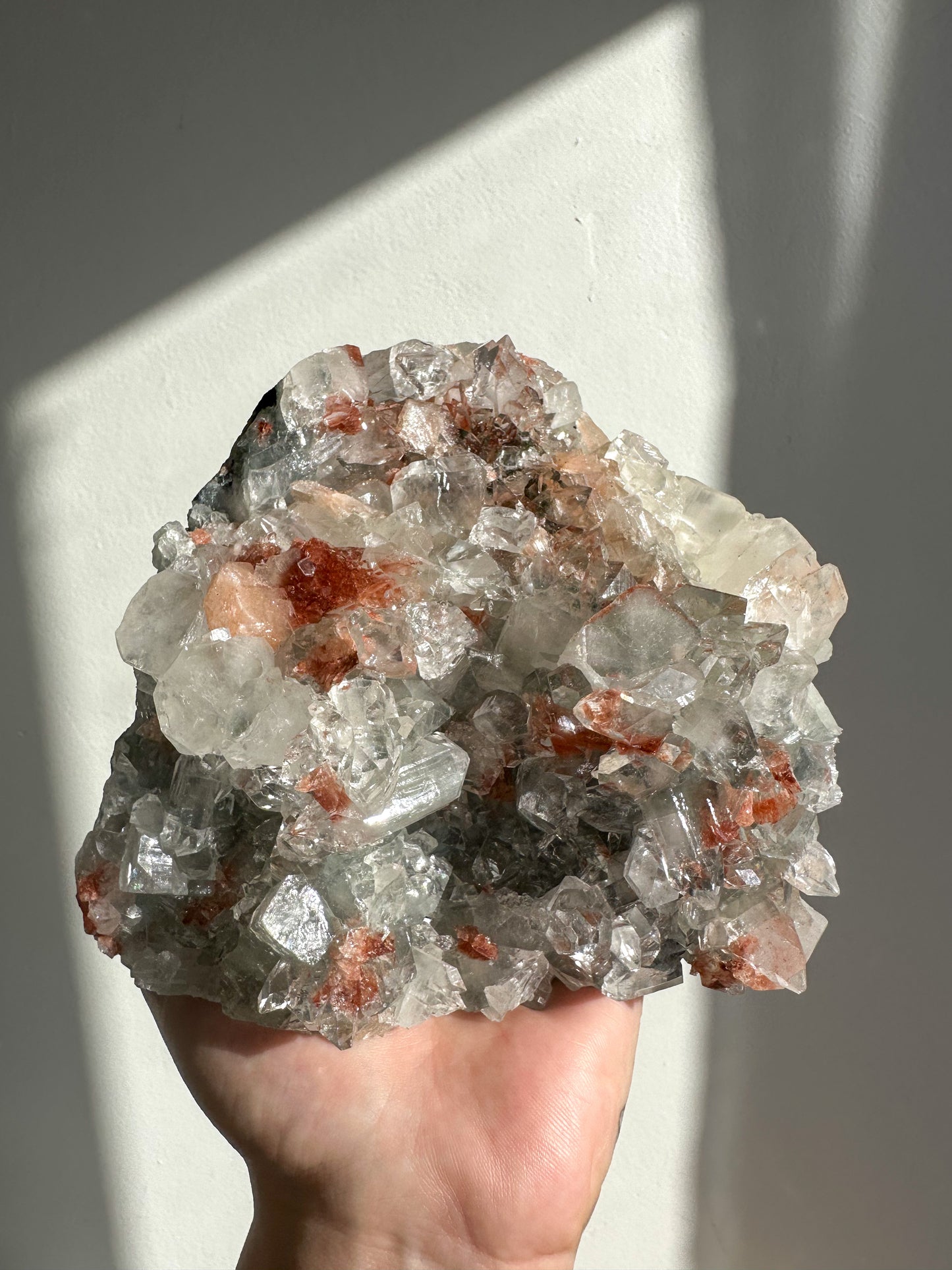 Apophyllite with Red Heulandite