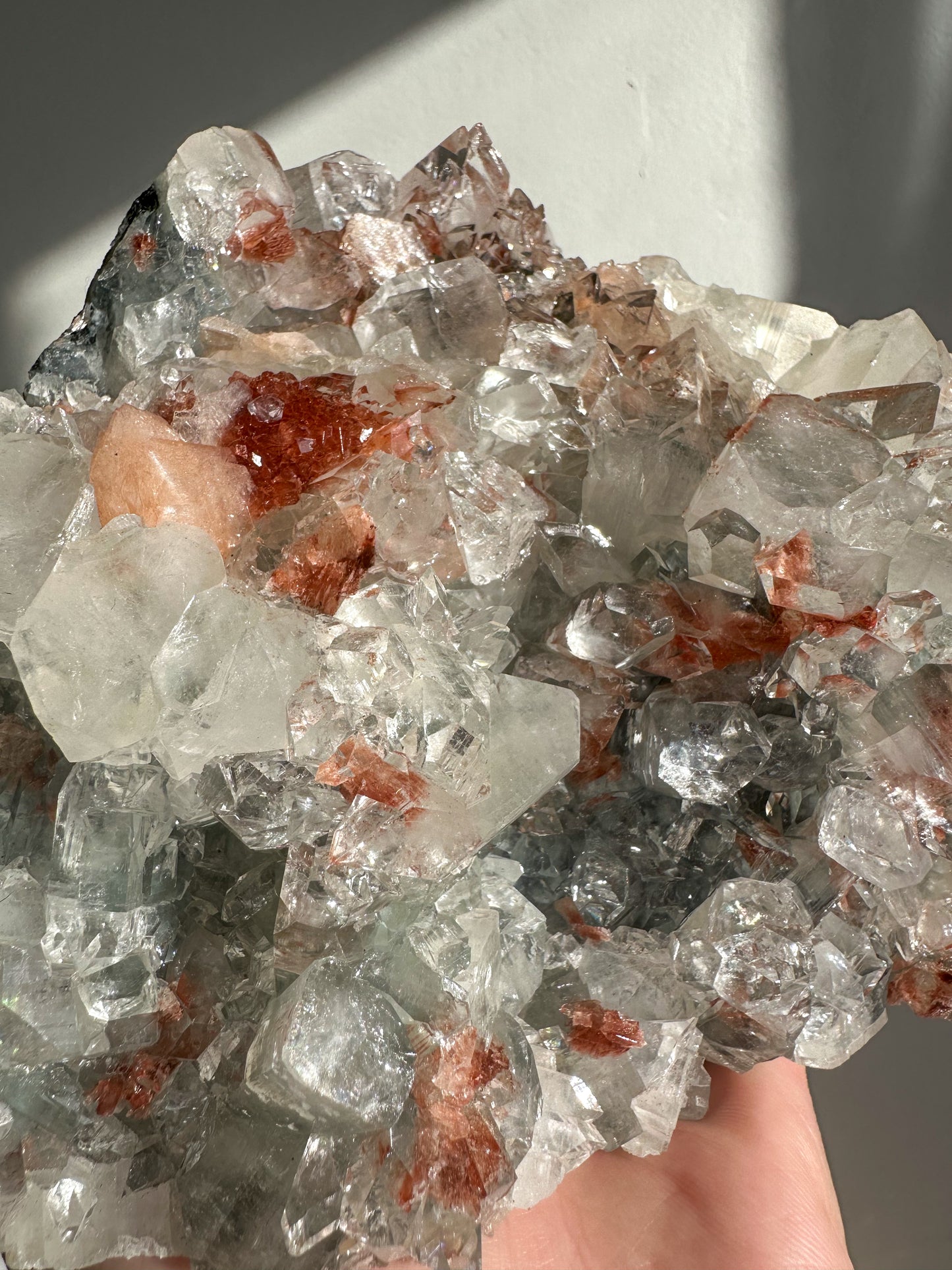 Apophyllite with Red Heulandite