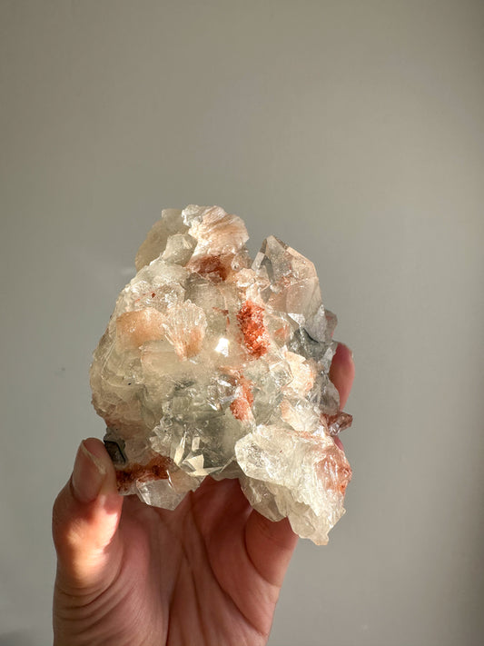 Apophyllite with Red Heulandite