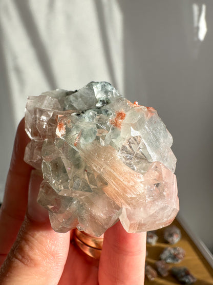 Apophyllite with Red Heulandite