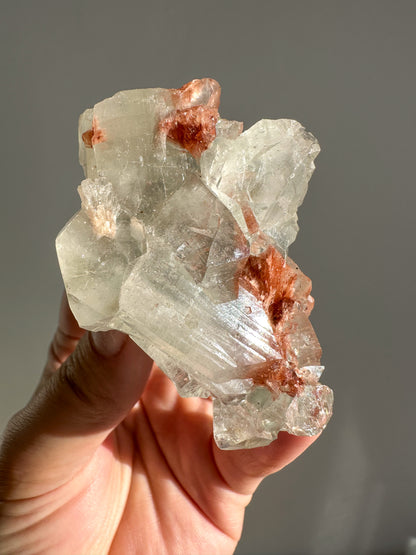 Apophyllite with Red Heulandite