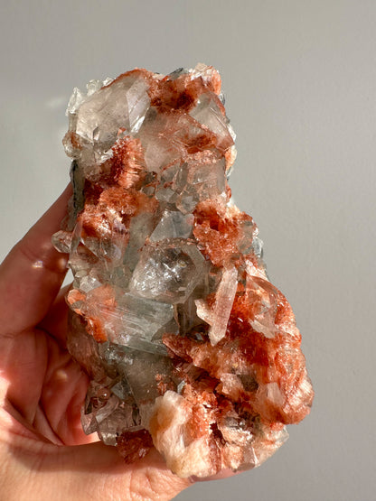 Apophyllite with Red Heulandite