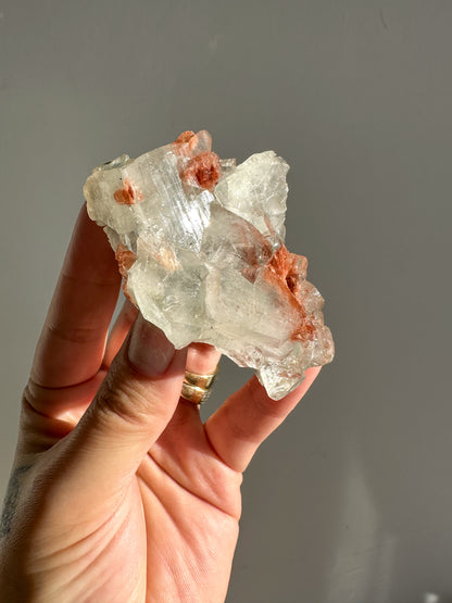 Apophyllite with Red Heulandite