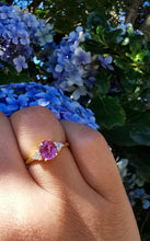 Load image into Gallery viewer, Pink Sapphire and Diamond Set 10K Gold Ring

