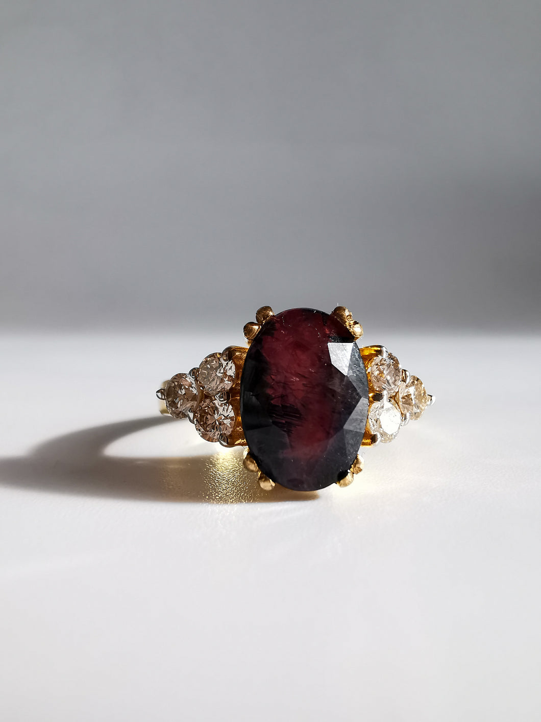 Ruby & Diamond Set Gold Ring
