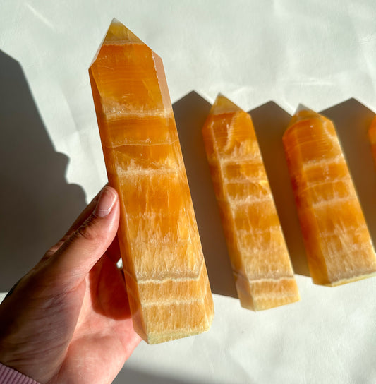 Orange Calcite Tower