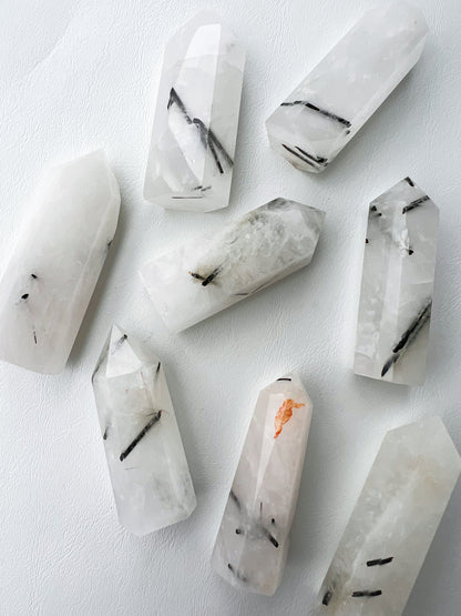 Tourmalated Quartz Points