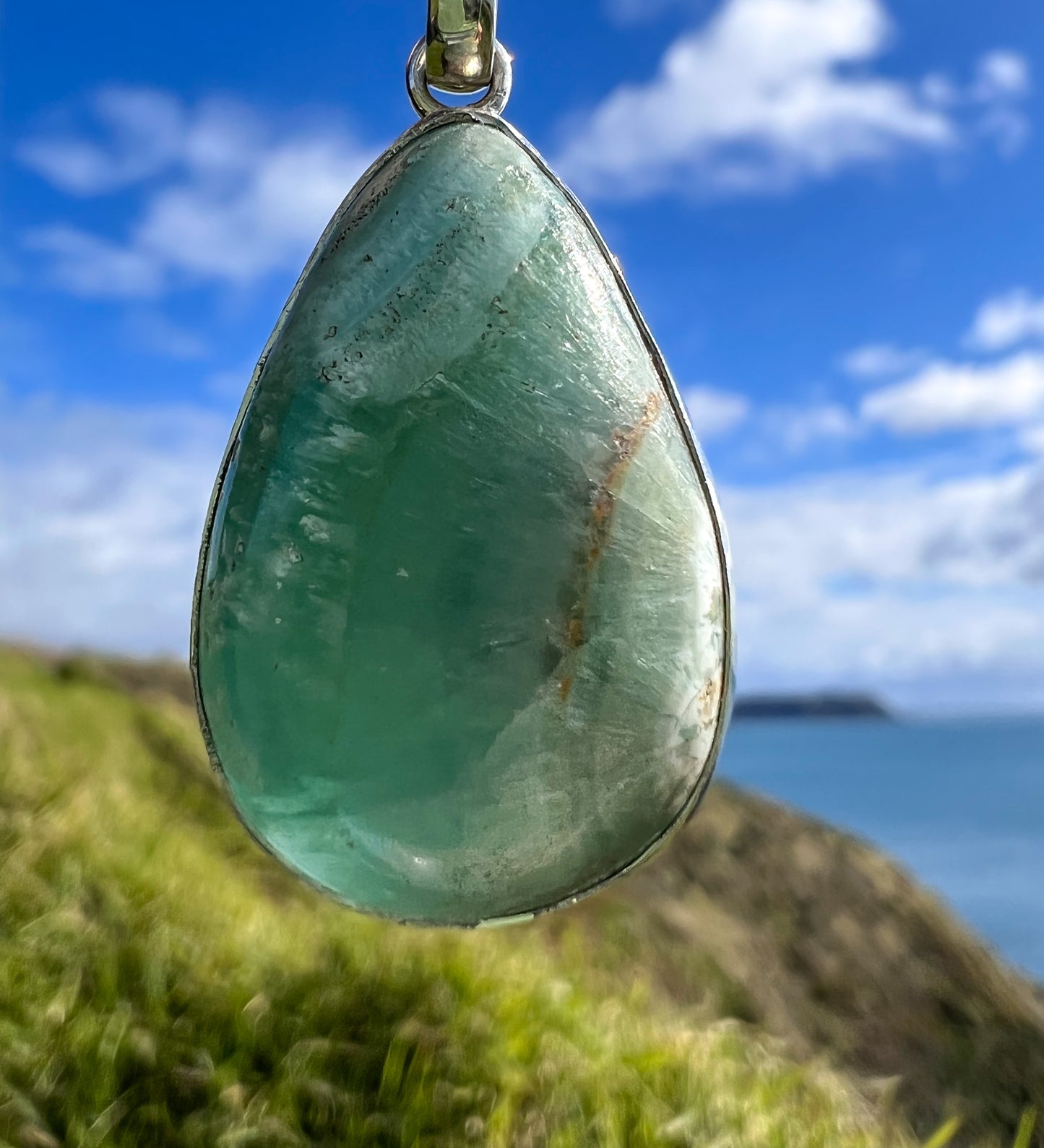 Caribbean Calcite Sterling Silver Pendant