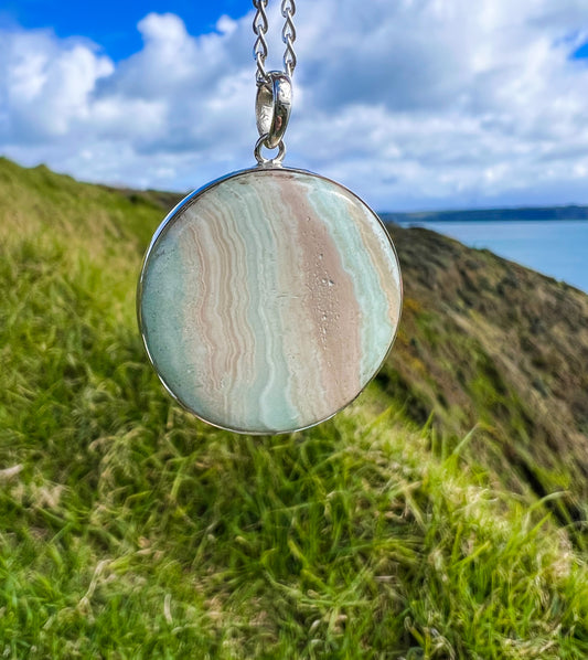 Caribbean Calcite Sterling Silver Pendant