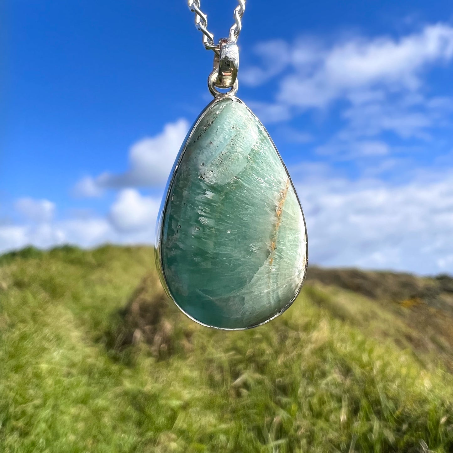 Caribbean Calcite Sterling Silver Pendant