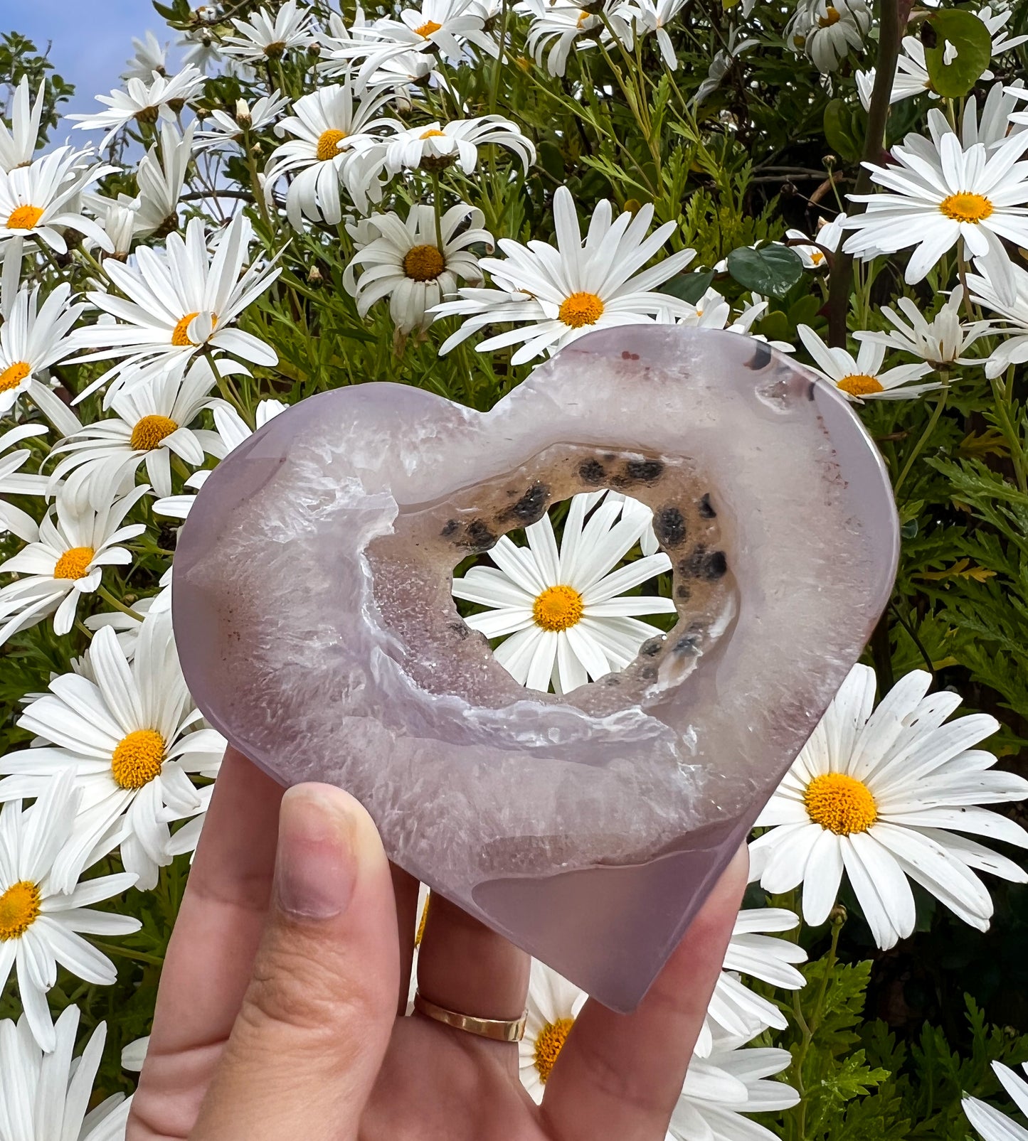 Druzy Agate Heart