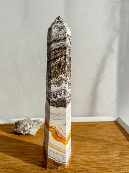 Large Orange Calcite Tower