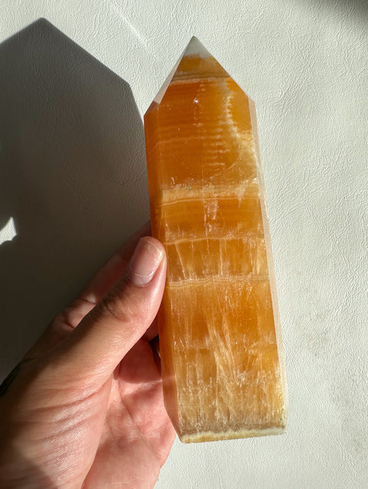 Orange Calcite Tower #1