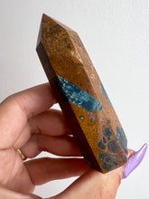 Load image into Gallery viewer, Blue Apatite in Jasper Point
